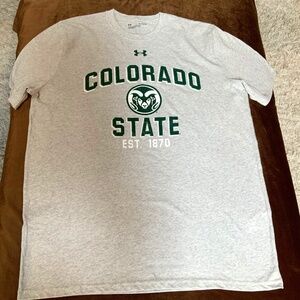 Under Armour Grey XL Colorado State Short Sleeve T Shirt Collegiate Active Gym